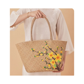 Sedge Bag With Floral Pattern
